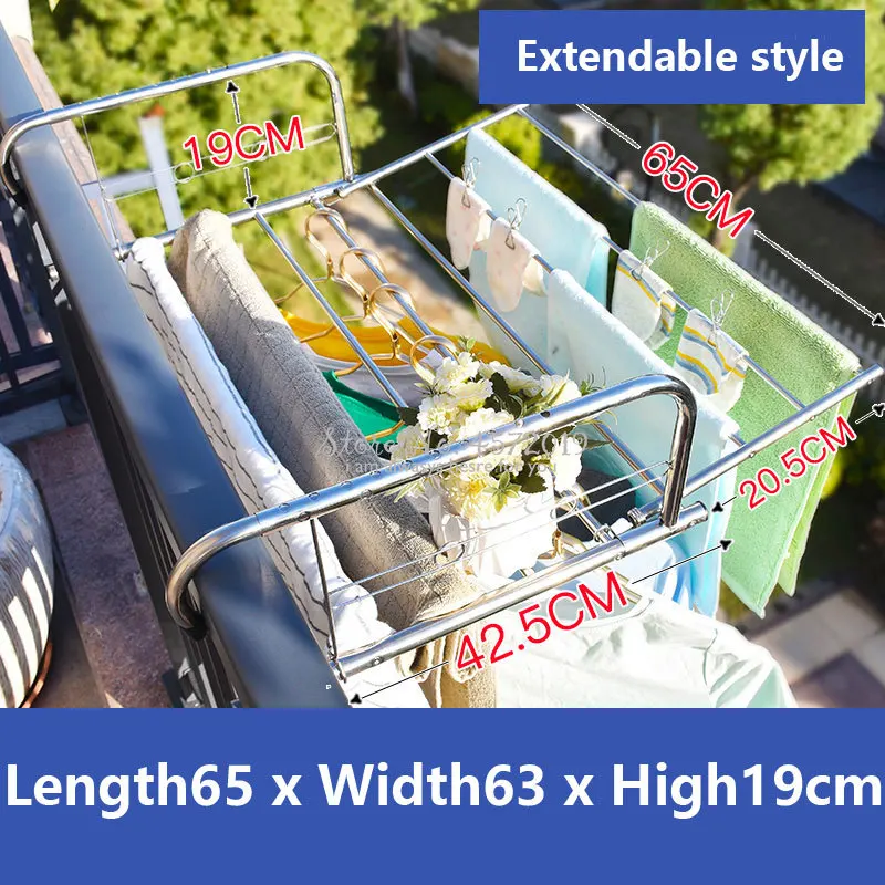 Baby Clothing Hanging Rack - Extendable Stainless Steel Folding Clothing Rack