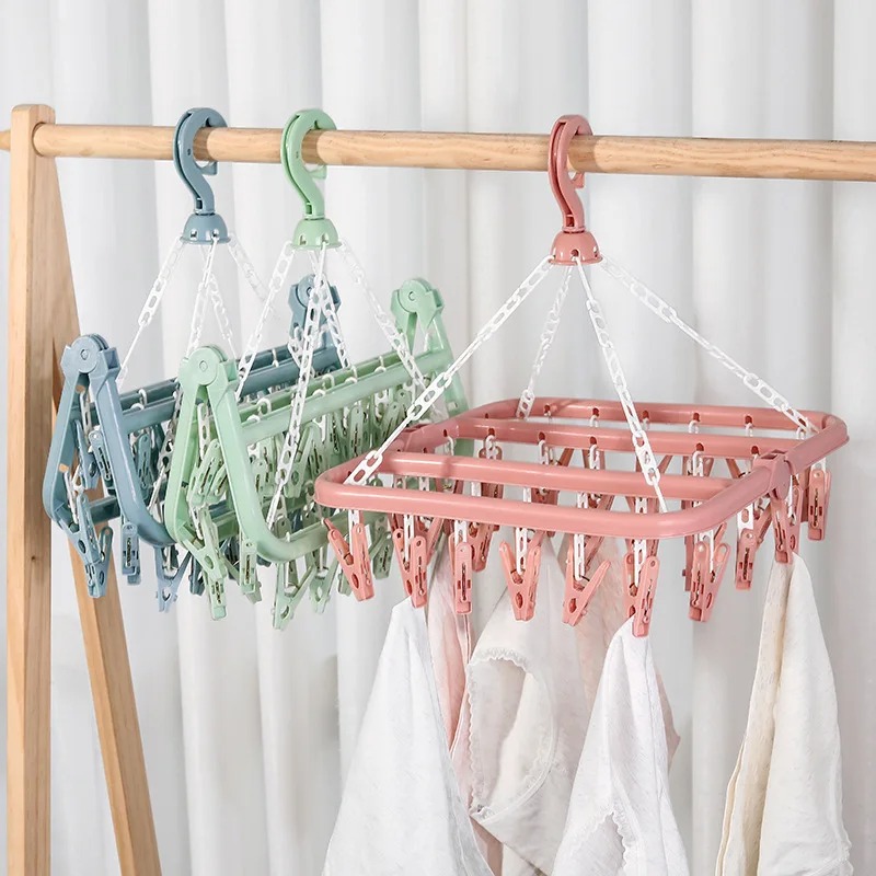 Clothes Drying Hanger with 32  - Baby Clothing Hanging Rack ulasan dan harga