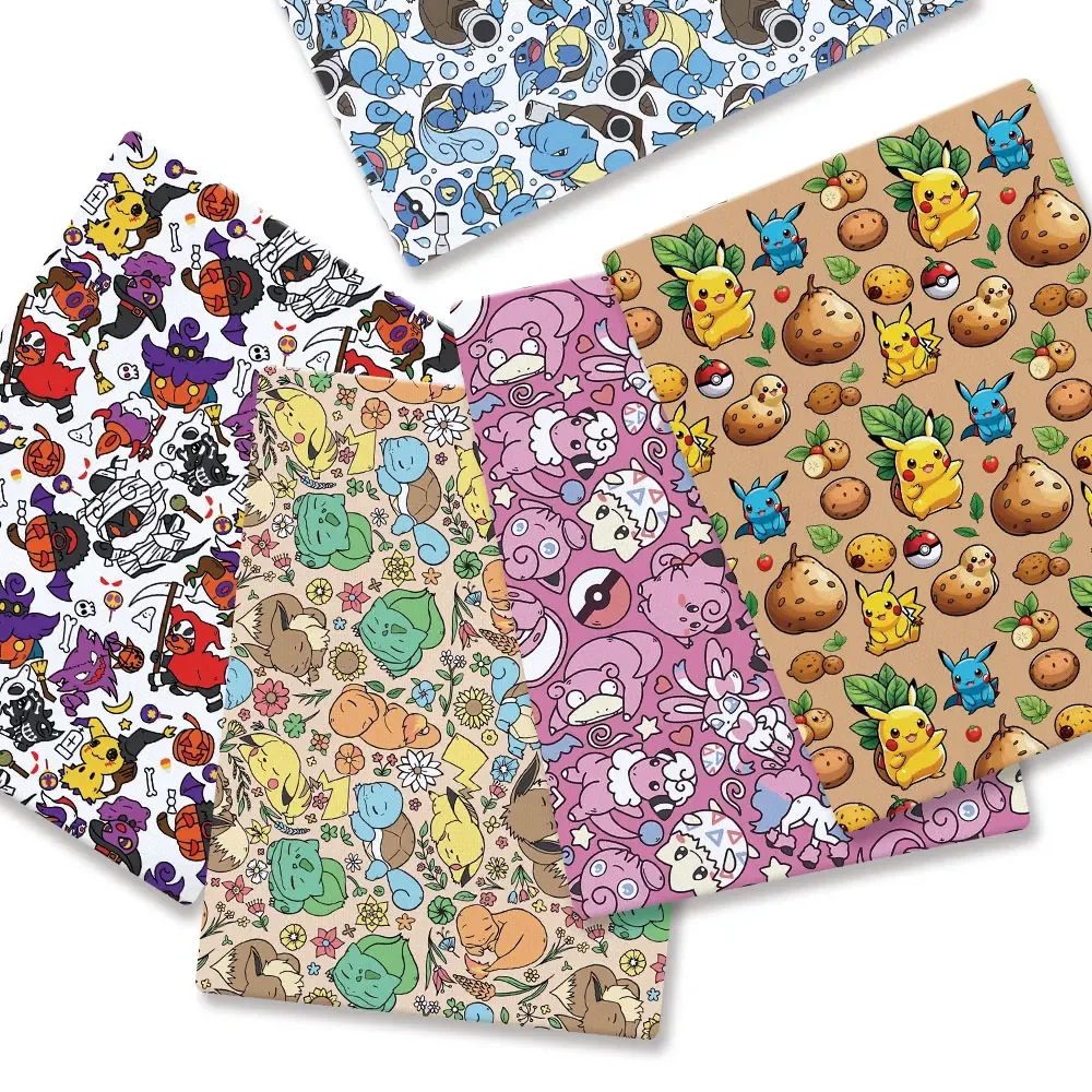 Pokemon Cartoon Fabric140*50cm - Baby Clothing Fabric ulasan dan harga
