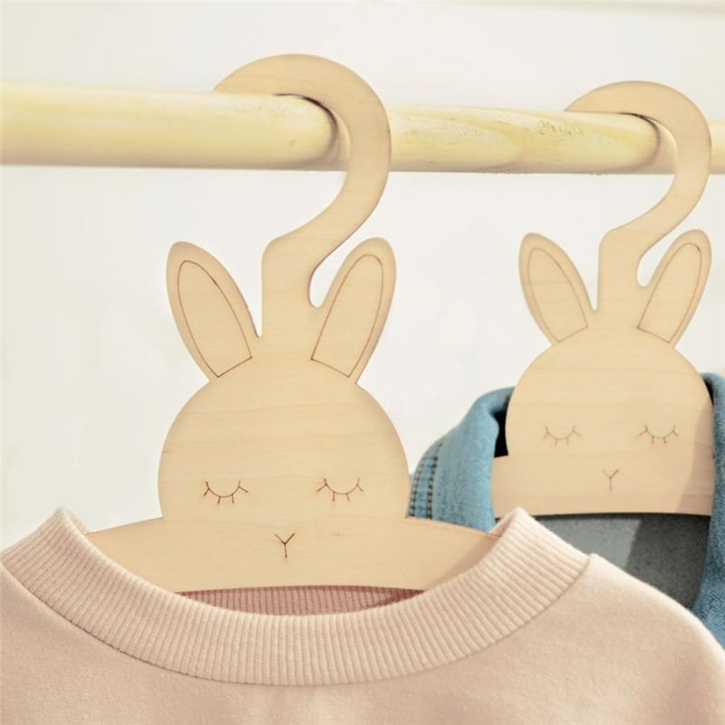 20PCS Cute Wooden Clothes Hang - Baby Clothing Hanging Rack ulasan dan harga