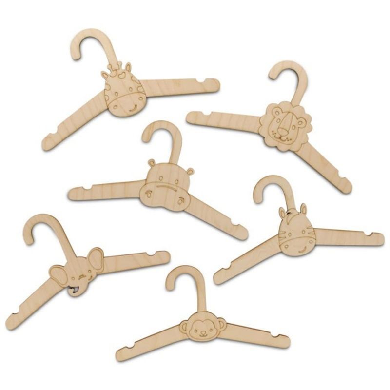 ABJI-20PCS Cute Wooden Clothes - Baby Clothing Hanging Rack ulasan dan harga