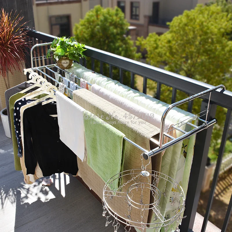 Extendable Stainless Steel Fol - Baby Clothing Hanging Rack ulasan dan harga
