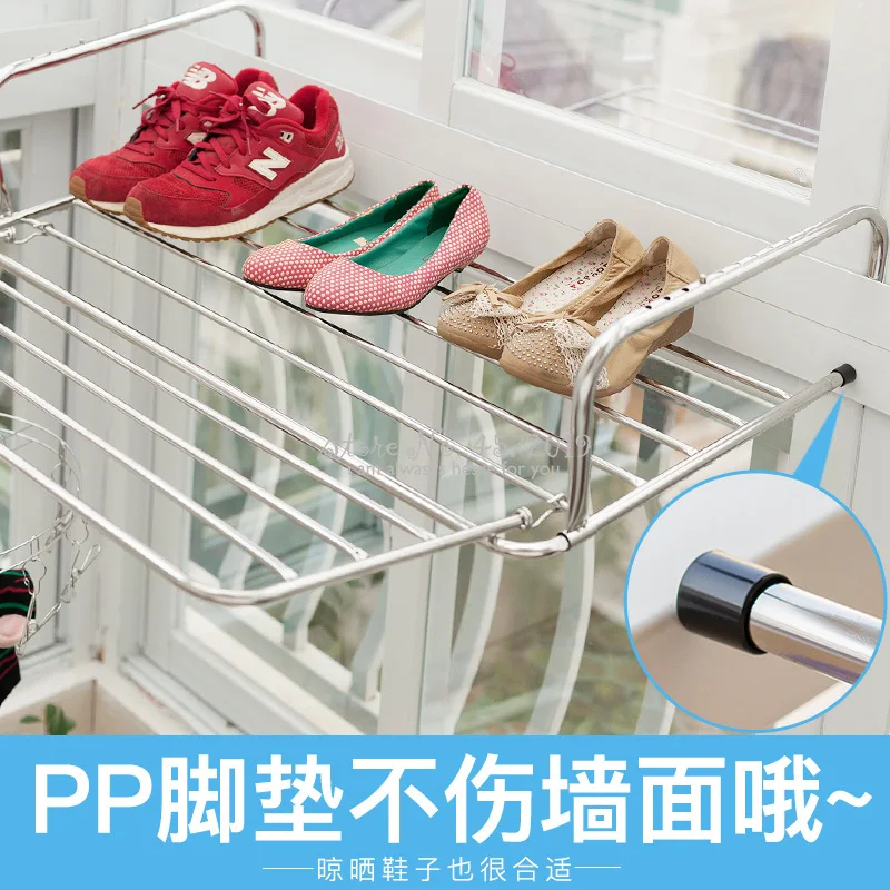 Extendable Stainless Steel Fol - Baby Clothing Hanging Rack ulasan dan harga