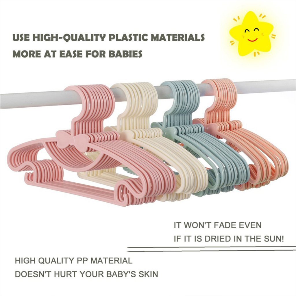 12PCS Baby Kids Clothes Hanger - Baby Clothing Hanging Rack ulasan dan harga